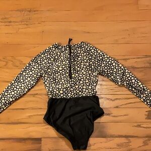 Art Class Black and White Floral Bodysuit